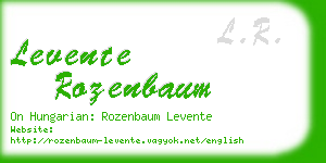 levente rozenbaum business card